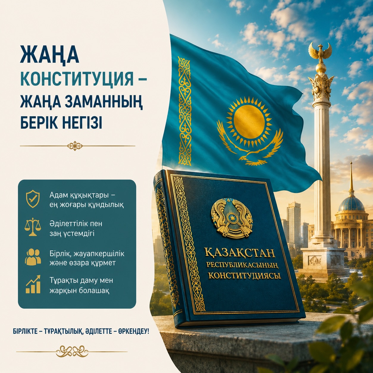 Жаңа Конституция – Жаңа Қазақстанның берік негізі